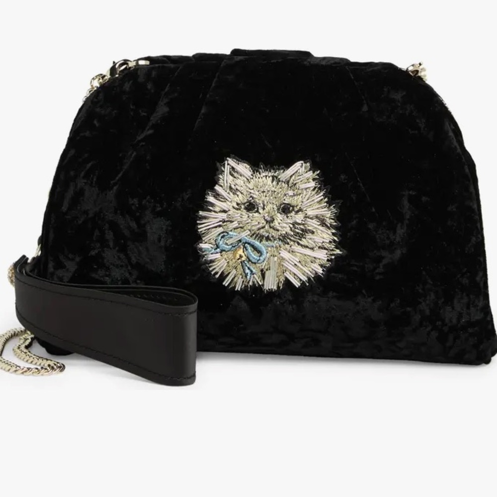 Kate Spade NWT Party Velvet Cat Clutch - HOST PICK! 🏆